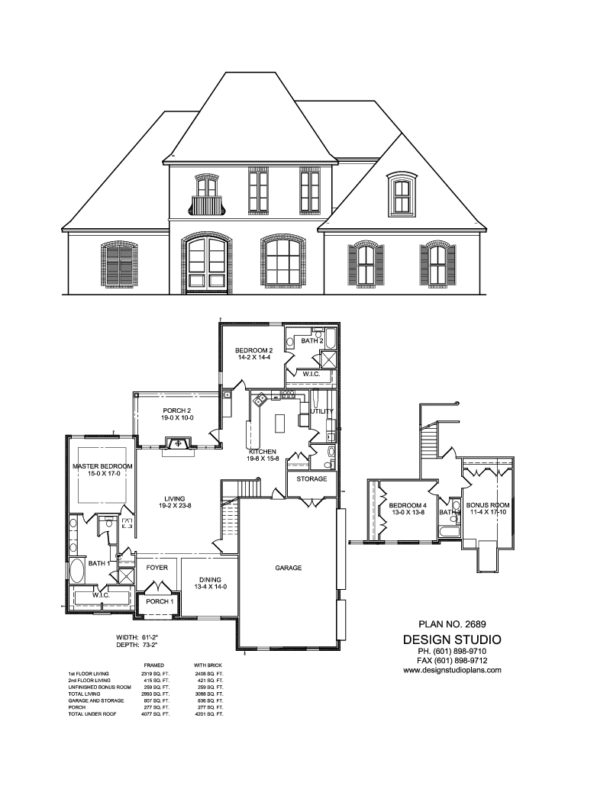 Plan 2689 Design Studio