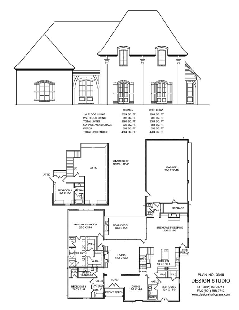 Plan 3345 Design Studio